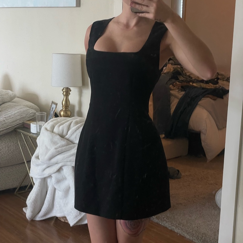 Meshki - Lysandre Crepe Mini Dress in Black